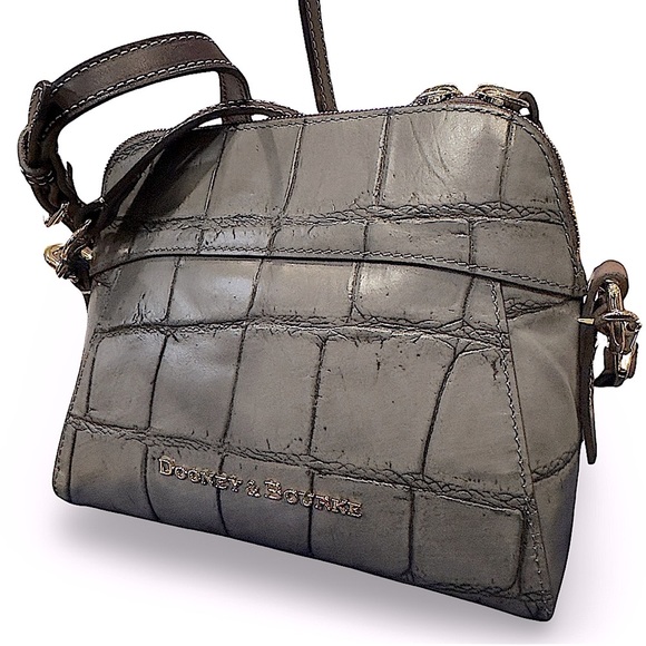 Dooney & Bourke Denison Cameron Crossbody Smoke/Brown Tmoro DQ1075 XG